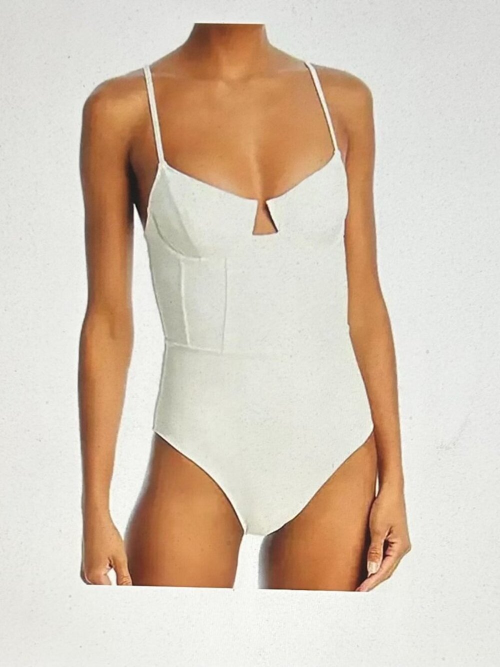 Solid and Striped The Veronica One Piece in cream NWT Size XL